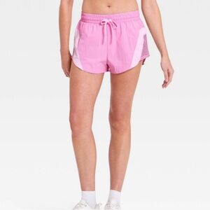 JoyLab Pink Mesh-Panel Athletic Shorts